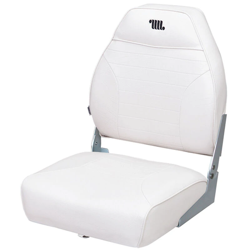 WISE SEATING High-Back Folding Fishing Boat Seat, White 1 WISE SEATING High-Back Folding Fishing Boat Seat, White