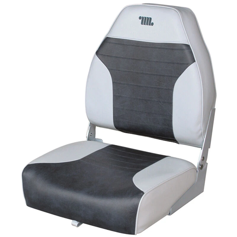 WISE SEATING HIgh-Back Folding Fishing Boat Seat, Gray/Charcoal 1 WISE SEATING HIgh-Back Folding Fishing Boat Seat, Gray/Charcoal