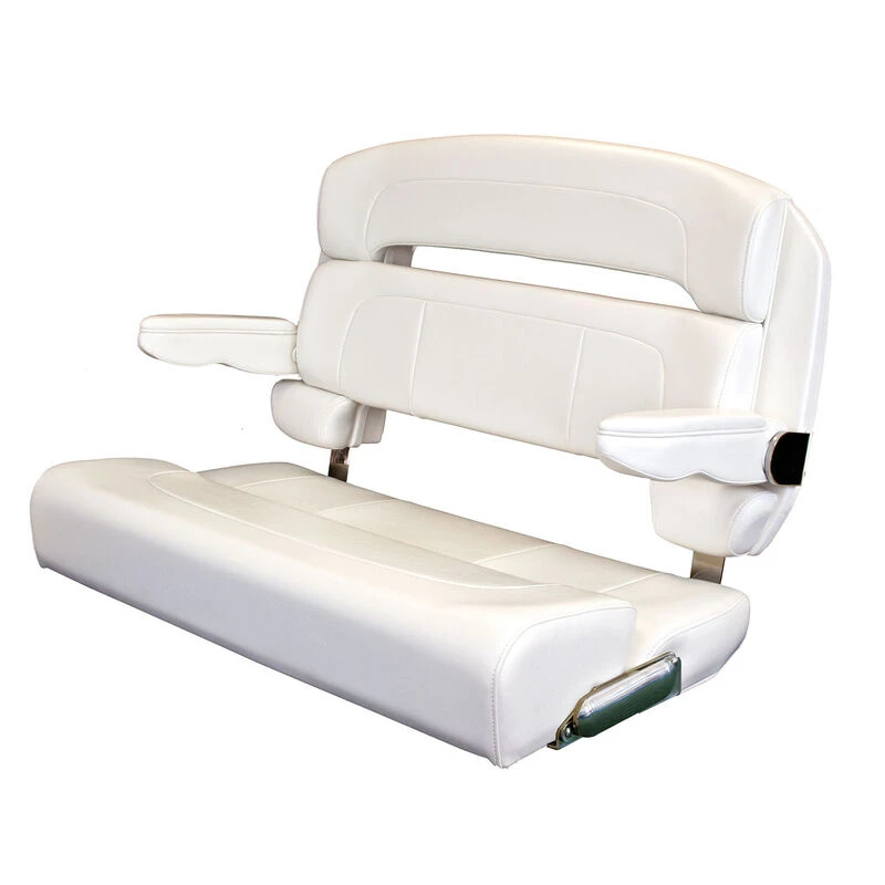 TACO MARINE 40" Deluxe Capri Helm Bench Chair, White 1 TACO MARINE 40" Deluxe Capri Helm Bench Chair, White