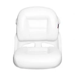 TEMPRESS Elite Fisherman's Armless Low Back Helm Seat, White