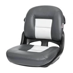TEMPRESS Elite Fisherman's Armless Low Back Helm Seat, Charcoal/Gray