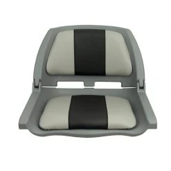 SPRINGFIELD Traveler Folding Seat, Charcoal And Gray Upholstery With Gray Shell