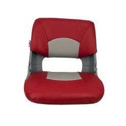 SPRINGFIELD Skipper Folding Seat, Red And Gray Upholstery With Gray Shell