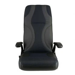 SPRINGFIELD Norwegian Helm Seat with Charcoal and Black Upholstery
