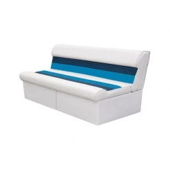 WISE SEATING Bench & Base, White/Navy/Blue