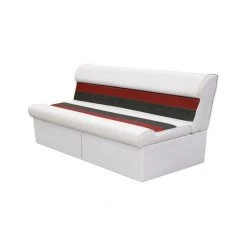 WISE SEATING Bench & Base, White/Charcoal/Red