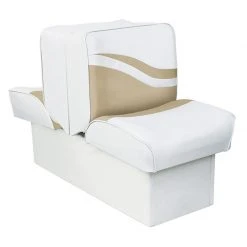 WISE SEATING 10" Base Lounge Seat, White/Sand
