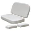 WISE SEATING Deck Chair Replacement Cushions and Arm Pads White