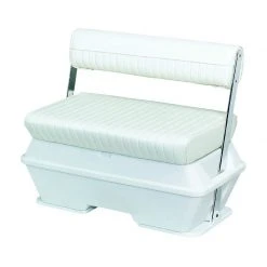 WISE SEATING Deluxe Pontoon Series 50qt. Swingback Cooler Seat with Aluminum Arms