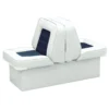 WISE SEATING 10" Base Lounge Seat, White/Navy