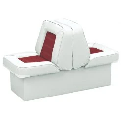 WISE SEATING 10" Base Lounge Seat, White/Red