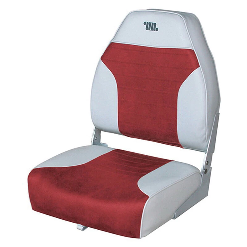 WISE SEATING High-Back Boat Seat, Gray/Red 1 WISE SEATING High-Back Boat Seat, Gray/Red
