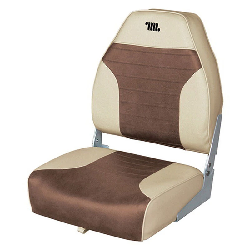 WISE SEATING High-Back Boat Seat, Sand/Brown 1 WISE SEATING High-Back Boat Seat, Sand/Brown