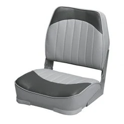WISE SEATING Low Back Boat Seat, Gray/Charcoal