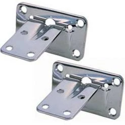 PERKO Chromed-Brass Removable Table Bracket Set